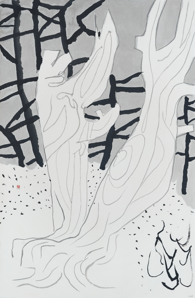 장병언, structure landscape 058, ink_on_paper, painting, 2026